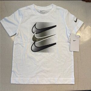 Nike White and Black Graphic Tee